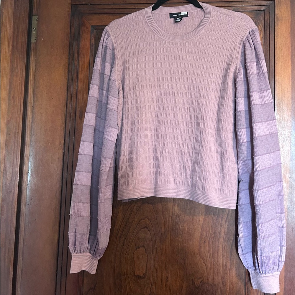 Club Monaco Mauve Textured Sweatshirt